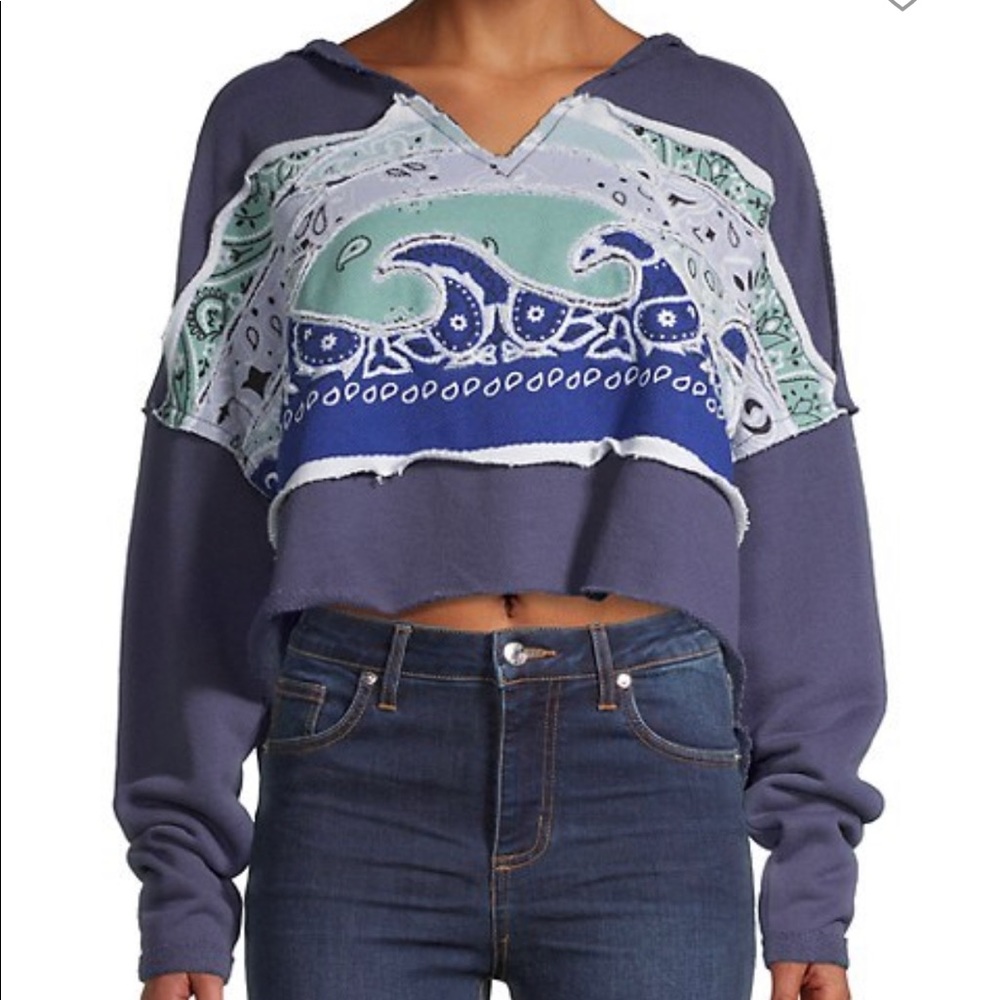 NWT Free People All Time Bandana Sunset Hoodie